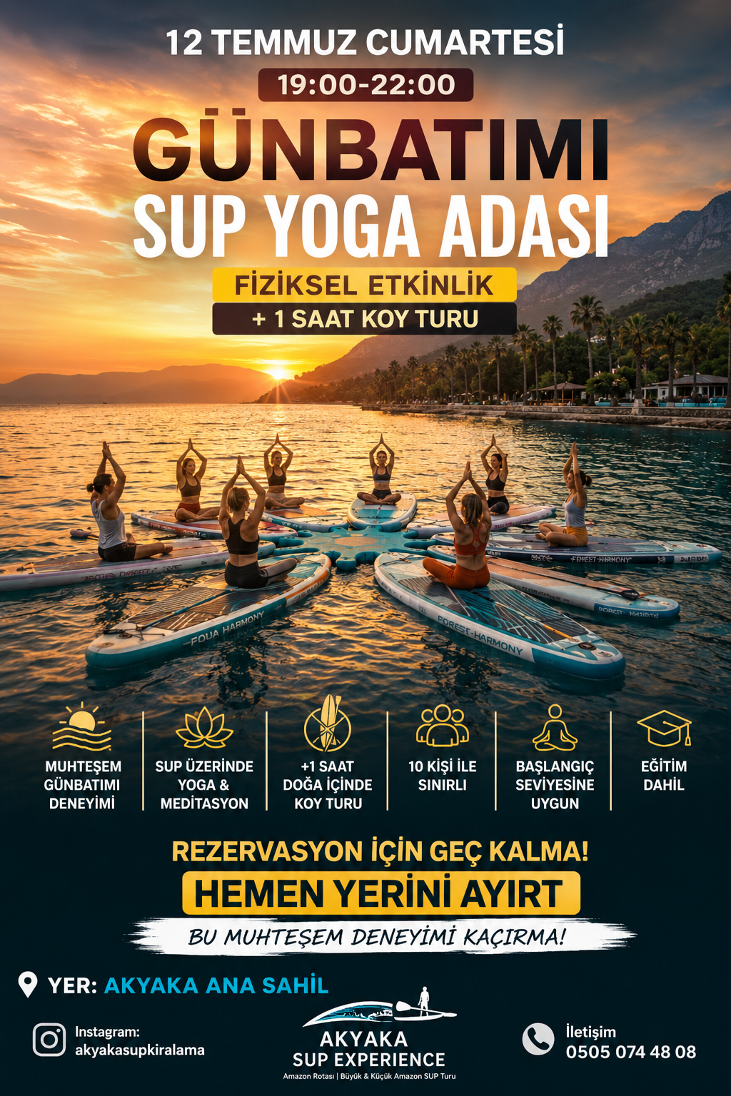 Akyaka SUP ADASI YOGA ETKİNLİĞİ 